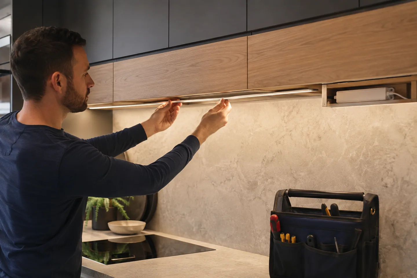 How to Install LED Strip Lights Under Cabinets
