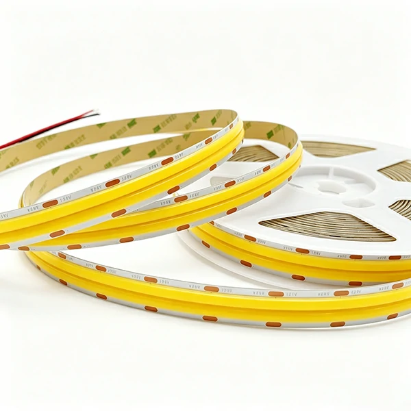 COB 12mm 600LED 2-Row DC12/24V CRI90 LED Strip - Dot-Free Continuous Light