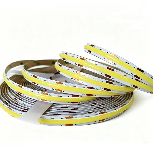 COB 8mm 480LED DC12/24V CCT Tunable WW+W LED Strip - Dot-Free Continuous Light