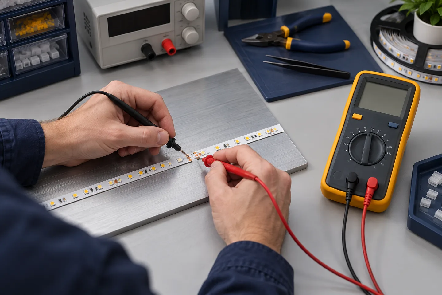 How to Test an LED Strip With a Multimeter