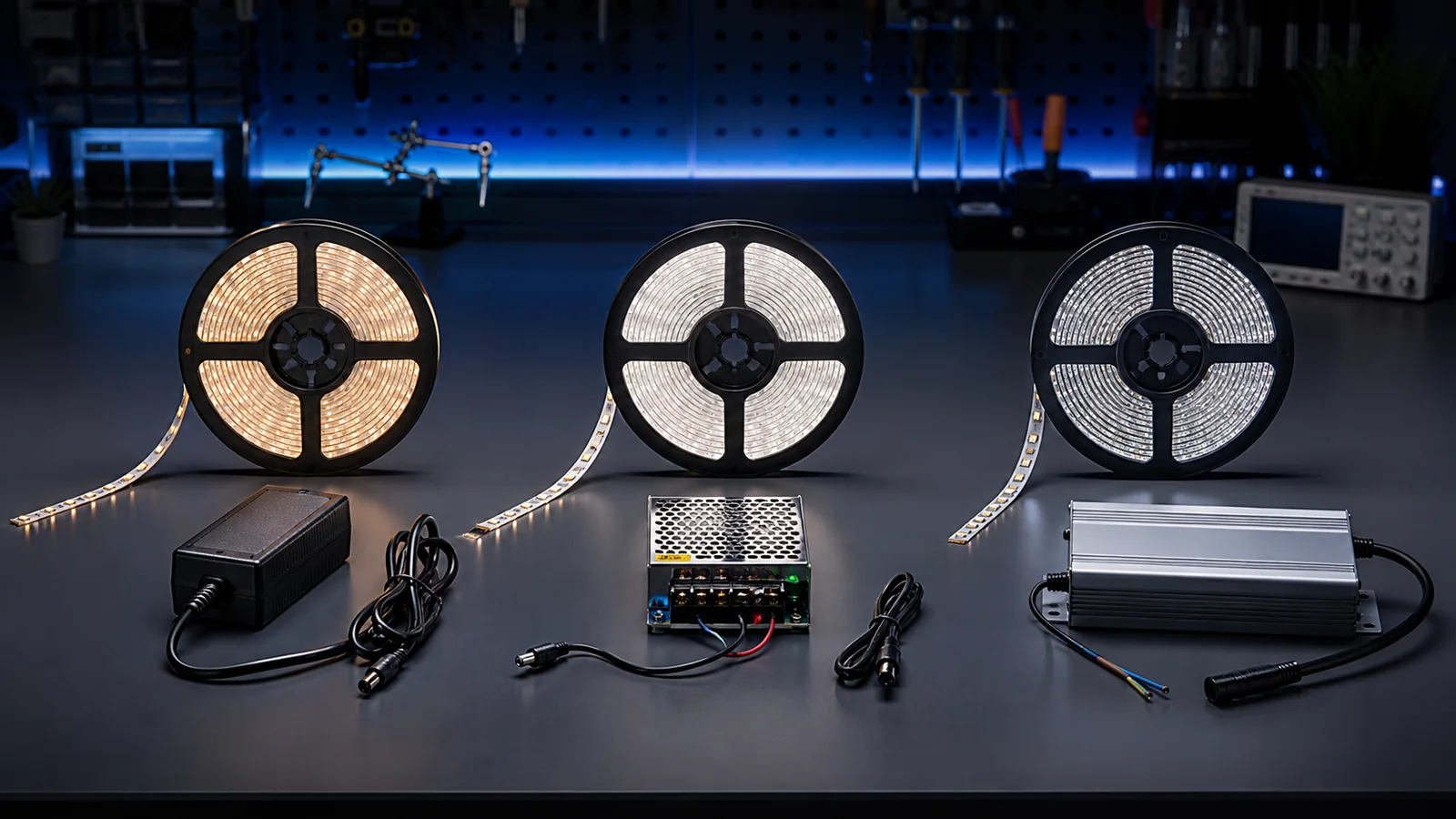Comparison of 12V, 24V and 220V LED strip systems for commercial projects